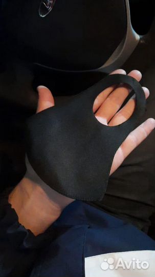 Маска черная многоразовая