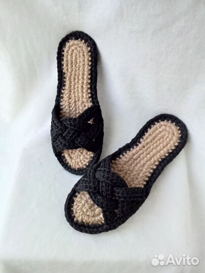 Шлепанцы вязанные