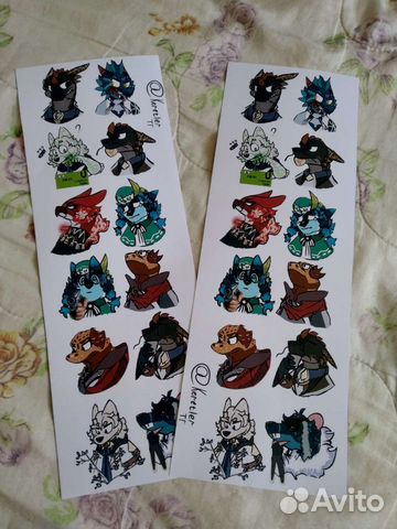 Стикеры наклейки Genshin impact