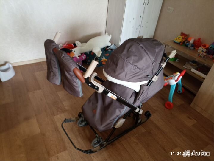 Детские зимние санки, коляска