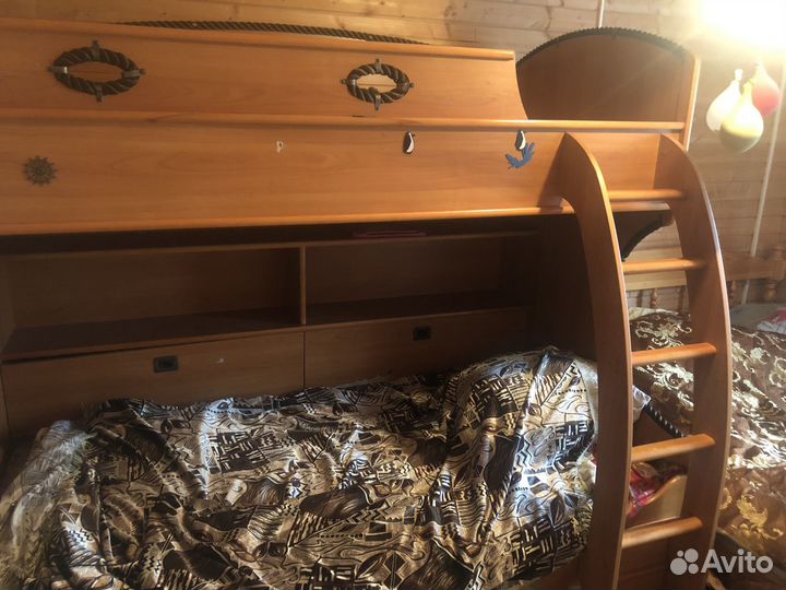 Капитан Флинт 2-х яр.кровать+2 ортопедич.матраса