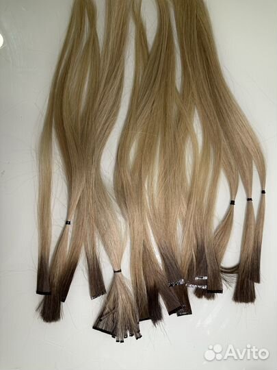 Волосы для наращивания омбре 40-45 см