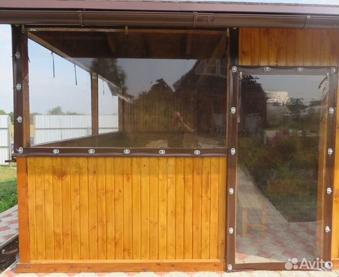 Мягкие пвх окна на беседку