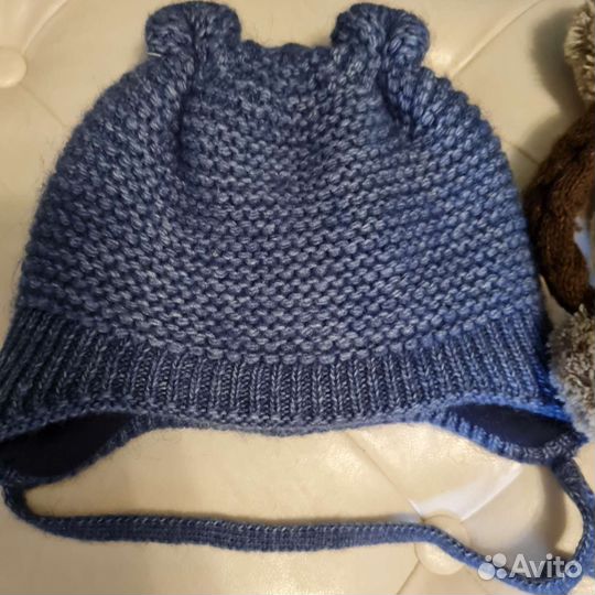 Шапка для мальчика зимняя 2 шт. Цена за обе