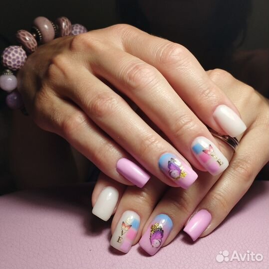 Маникюр,педикюр, покрытие шеллак,наращивание