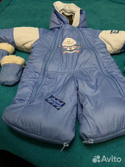 Конверт трансформер комбинезон с шерстью зимний