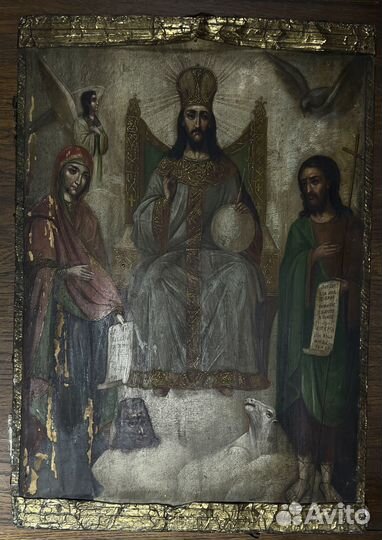 Икона старинная царь славы