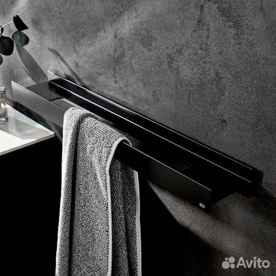 Emco Aura Полотенцедержатель 120см., подвесной, правый, цвет: черный