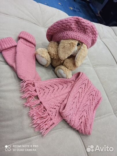 Берет варежки шарф вызванный