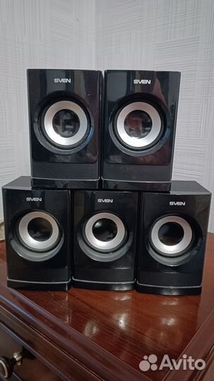 Полочная акустика sven 5 в 1 + subwoofer