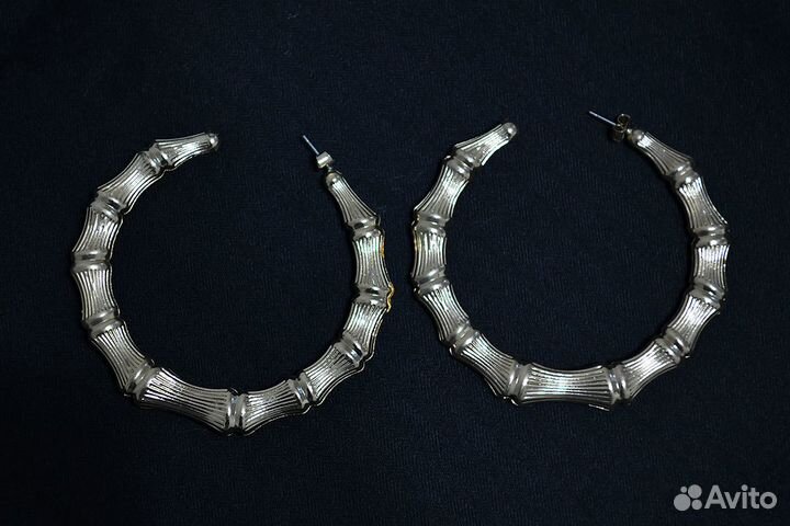Серьги крупные круглые бижутерия