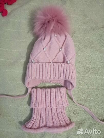 Комплект шапка, шарф