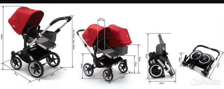 Коляска для двойни Bugaboo donkey twin 2в1