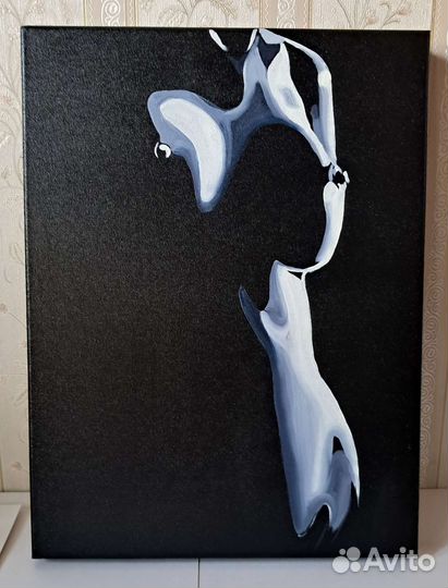 Картина маслом на холсте 30х40 в стиле ню