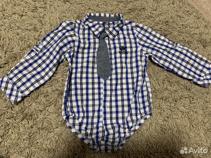 Рубашка-боди с галстуком