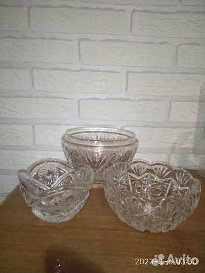 Хрустальная посуда, ваза, пепельница