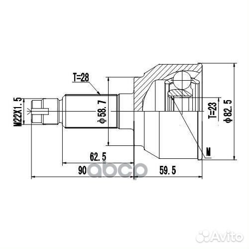 Шрус наружный перед прав/лев Z87251R Zikmar