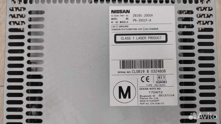 Штатная магнитола nissan qashqai j10