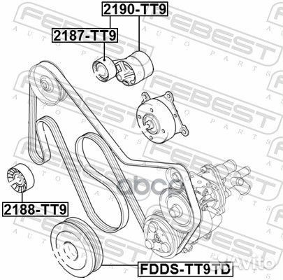 Натяжитель ремня ford transit 06-13 2190TT9 Febest