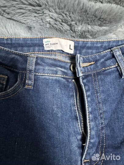 Джинсы синие прямой крой