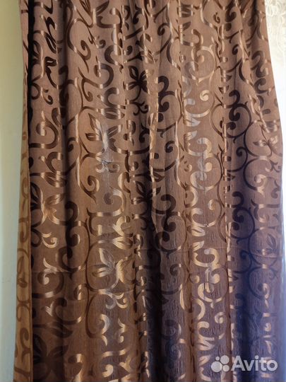 Шторы жаккардовые с гардинами