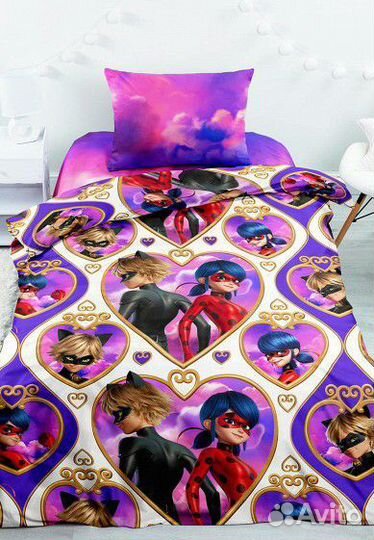 Постельное белье 1,5сп Леди Баг