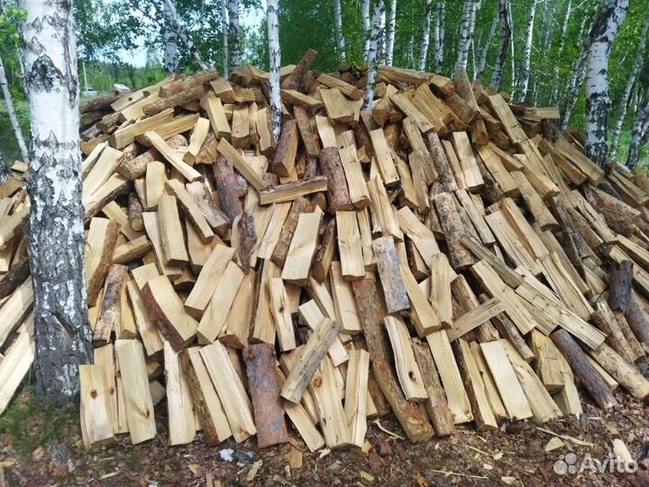Дрова осина колотые сухие, сосна не колотая сухая