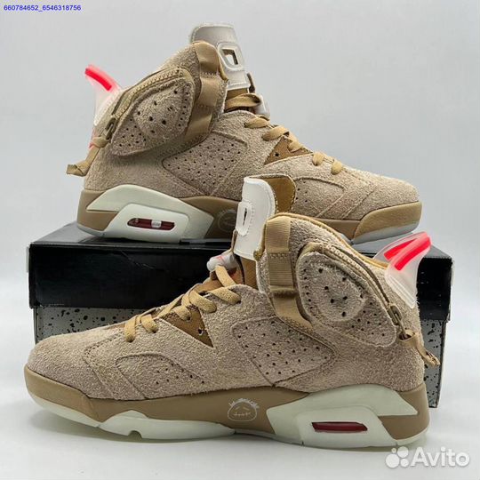 Кроссовки Nike Air Jordan 6 Retro x Travis Scott (Арт.95452)