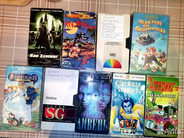 Видеокассеты,золушка,советские мультики, мулан