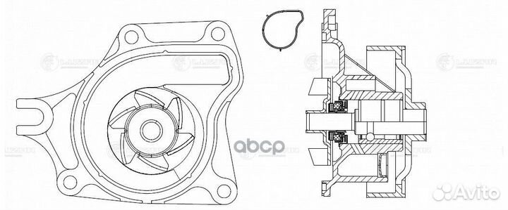 Насос водяной для а/м Mazda 3 (BK) (03) 1.4/1