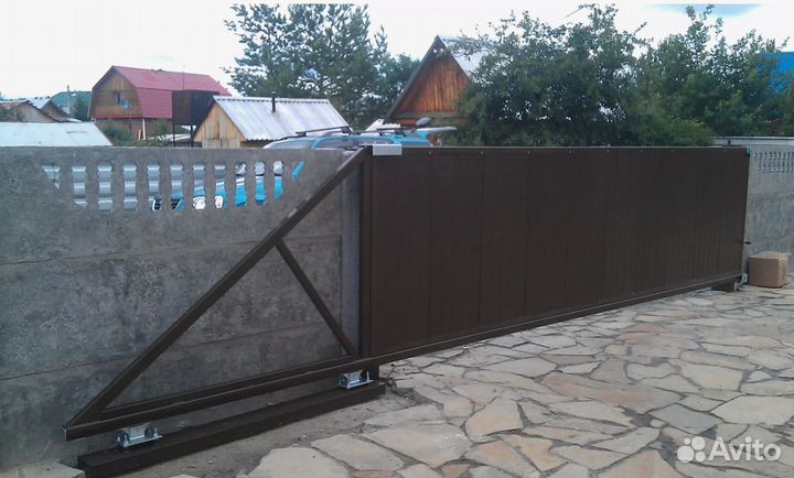 Ворота откатные алюминиевые Prestige