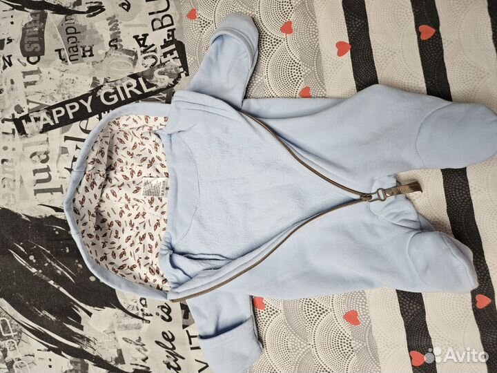 Комбинезон для новорожденного их футера с начесом