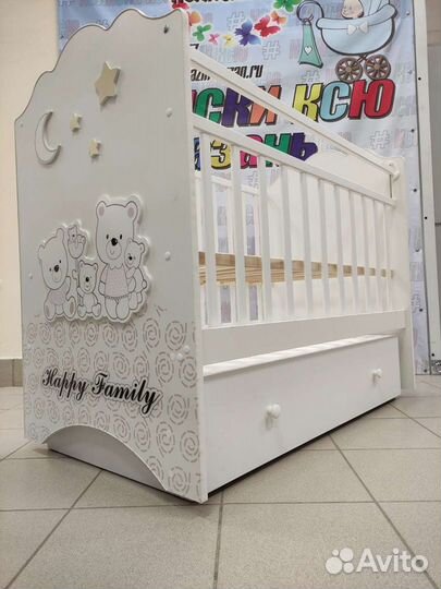 Детские кроватки качалки / круглые / на маятнике