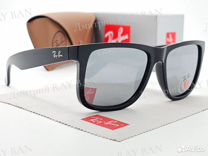 Очки Ray Ban 4165 Justin Polarized Silver Mirror