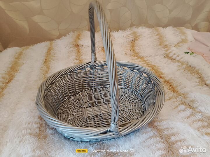 Корзина плетеная для грибов большая
