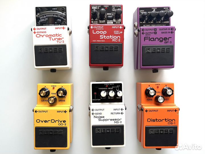 Гитарные педали Boss RC-2 и TU-3