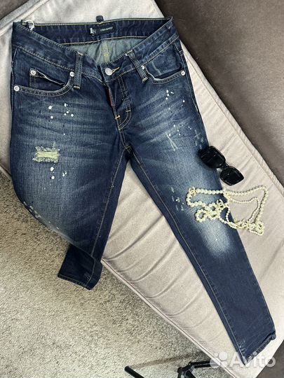 Джинсы Dsquared тёмно-синие s-m