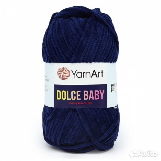 756 темно-синий Пряжа YarnArt 'Dolce Baby' 50гр 85