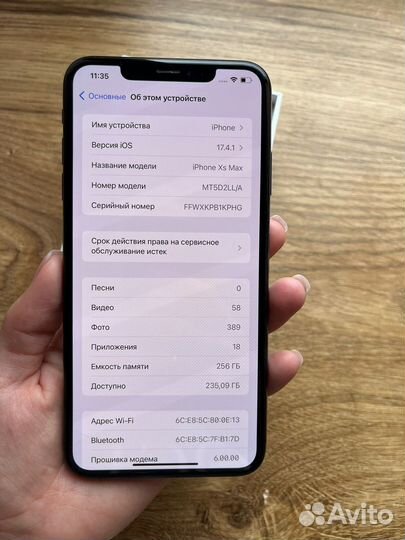 iPhone Xs Max, 256 ГБ