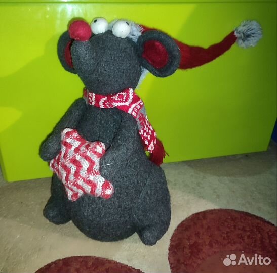 Мягкая игрушка Мышка с сердцем