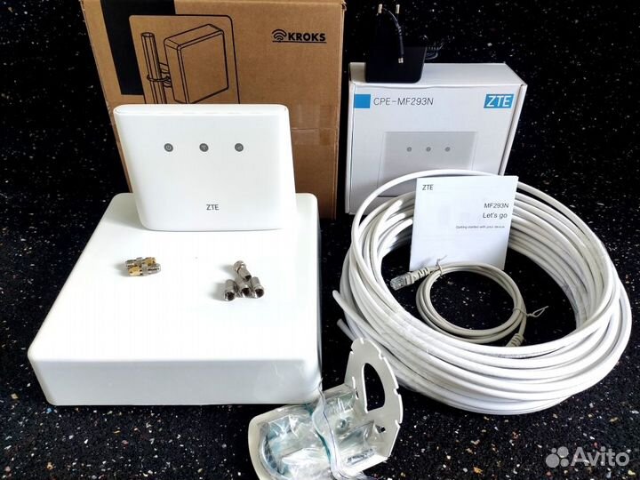 Комплект интернета 14-17дб с роутером ZTE MF293N
