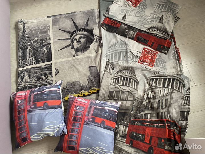 Плед, подушки, кпб 1,5