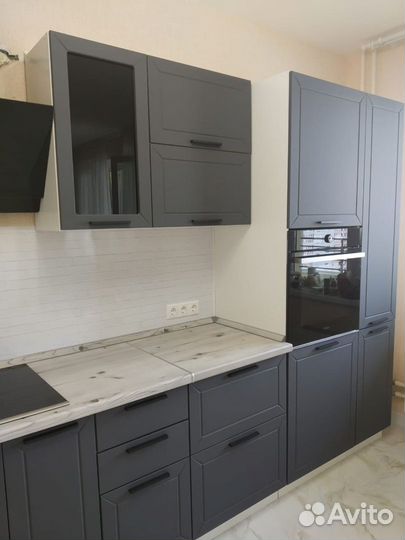 Кухонный гарнитур новый модульный серый