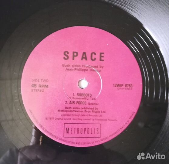 Space UK 12'' singles, blue color 78,82 rare Mixed