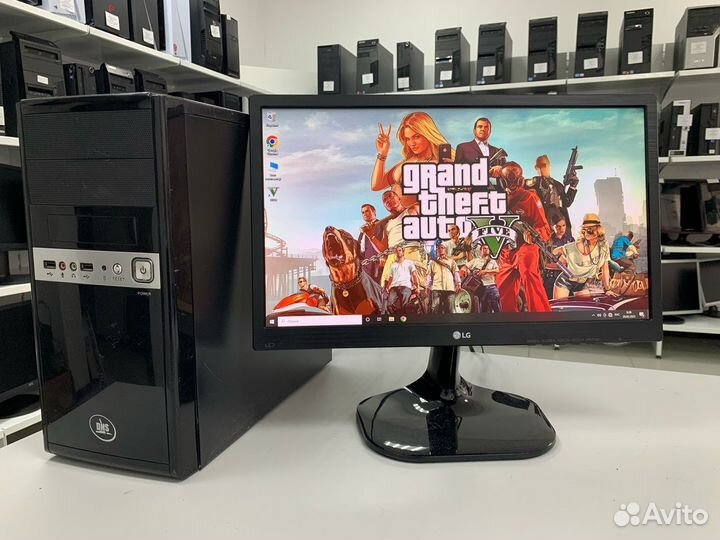 Игровой пк intel i5/ 8Gb/SSD/ RX580 8Gb + Монитор