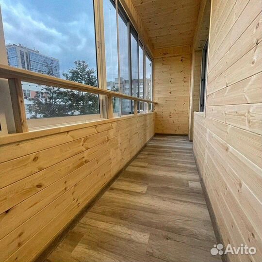 Внутренняя отделка балкона под ключ