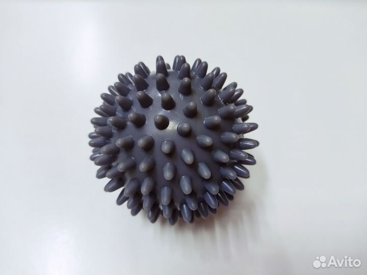 Мяч для занятий спортом и массажа 8 см, серый