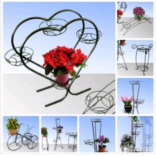 Подставка для цветов кованная металлическая