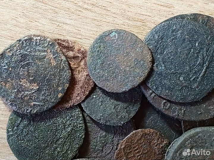 25 монет сибирь.от полушки до 2 копеек.оригинал