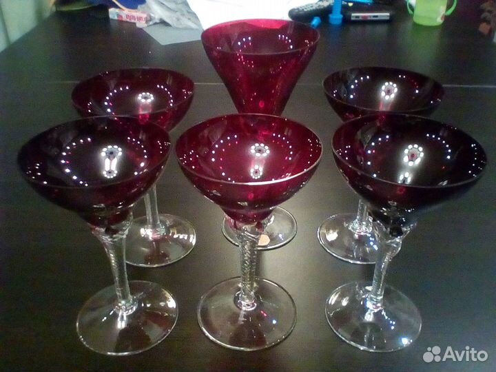 Набор ретро фужеров Богемия (Bohemia)